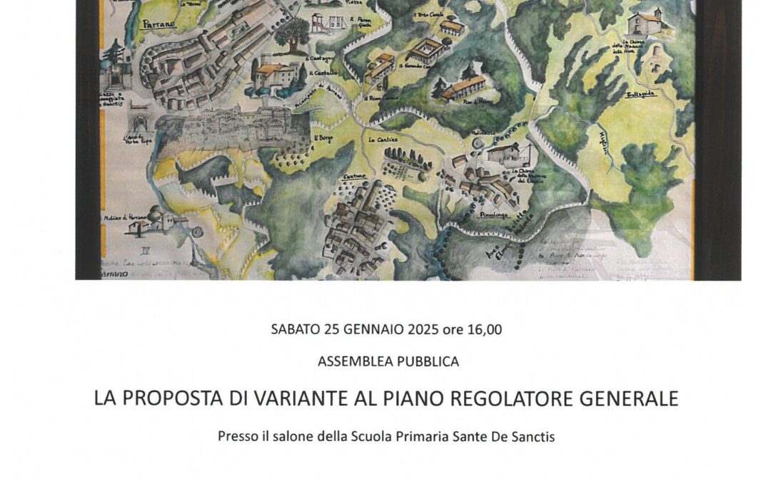 Sabato 25 gennaio assemblea pubblica